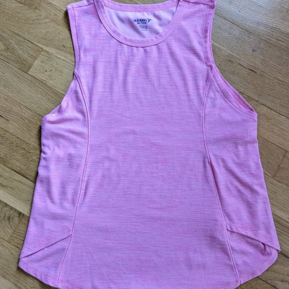 2 Old Navy Active Exercise Tank - Pink & Black - Girl's Size 14/16 - Picture 5 of 9